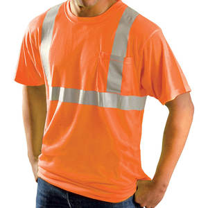 Camisetas de Manga Corta de Alta Visibilidad para Hombre, Ropa de Seguridad Reflectante para Construcción de Carreteras, Tráfico, Trabajo Formal, Tejido de Punto - Product Image 4