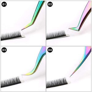 Top Tendance Arc-En-Ciel Élégant Pince À Cils Soins Personnels Pour Femmes Produit De Beauté pour Extensions De Cils Option Budget Bas - Product Image 5
