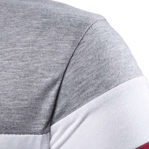 Camiseta de manga corta de verano para hombre, camiseta de bloque de Color a la moda para hombre, Camiseta con cuello de Polo - Product Image 3