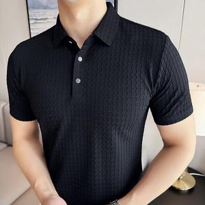 Camisa de Manga Corta para Hombre, Estilo Veraniego, Transpirable, de Algodón y Fibra de Bambú, Talla Grande, Nueva Colección - Product Image 1