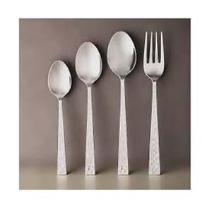 High Quality Royal Silver Polished <b>Set</b> with Unique Long Embossed Design Handle Design Modern Cutlery With <b>Chopsticks</b> - Product Image 4