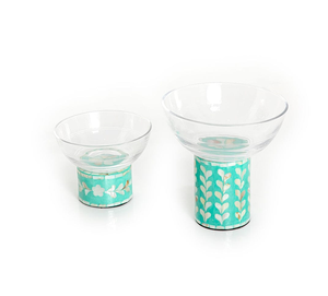 Ensemble de 2 bols décoratifs en acrylique pour fruits et table à manger, base en résine de nacre, bol de service en acrylique transparent, bol de ménage - Product Image 6