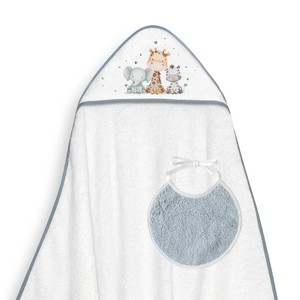 Mod Jirafa-Bicicleta+Baby Bib 1X1 MT Toalla de Baño de Algodón Estampado para Recién Nacido con Diseño PETROL para Uso Doméstico en el Baño - Product Image 1