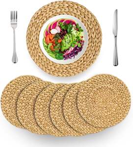 Luxury Seagrass <b>Round</b> Eco-Friendly <b>Placemat</b> - Product Image 1