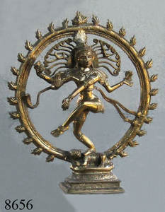 รูปปั้นทองเหลืองนัทราจ ศาสนาฮินดู อินเดีย - Product Image 3