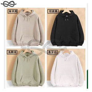 Sweat à capuche en coton épais, impression bouffante, pull de luxe, technique de broderie surdimensionnée personnalisable pour l'hiver, vente en gros - Product Image 4