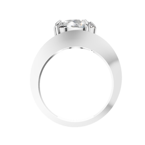 Anillo de Compromiso de Oro Sólido de 14K Personalizado, Elegante y Delicado, Chapado en Rodio, con Moissanita Certificada por IGI, Regalo de Aniversario de Bodas - Product Image 4