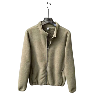 <b>Men's</b> Best Quality Soft Fabric Casual Coat Winter Thick Warm Stand Collar Zip Outdoor Office <b>Jacket</b> Soft Comfortable Fleece Set - Product Image 5