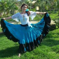 Jupe longue en coton respirant et écologique, faite à la main, style gypsy, pour la danse du ventre, grande taille, couleur unie, 25 yards de long, best-seller en Europe