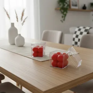 50 Velas de Parafina Rojas en Caja para Decoración del Hogar - Product Image 1