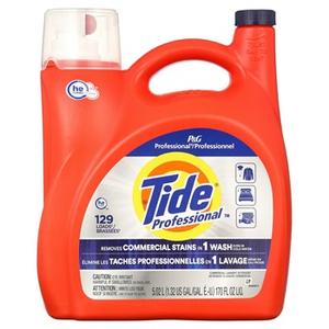 Detergente para Ropa Comercial Tide Professional, Aroma Fresco, Alta Eficiencia, Paquete Grande, 170 Fl Oz, 129 Lavados, 4 Unidades - Product Image 3