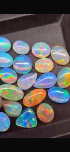 Cabujón de ópalo etíope Natural de buena calidad, lote de piedras preciosas sueltas de 3-15 MM, Ópalo de fuego múltiple, Ópalo de fuego Welo, Ópalo de calidad AAAA - Product Image 4