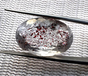 Piedra preciosa natural de corte ovalado Super Seven, piedra inyectada en sangre para la fabricación de joyas, tamaño Melody Super Seven: 21,5x14,5x12mm - Product Image 4