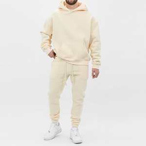 Logo personnalisé OEM Vente en gros Ensemble survêtement coupe-vent uni décontracté à blocs de couleurs Ensemble sweat à capuche zippé pour hommes - Product Image 5