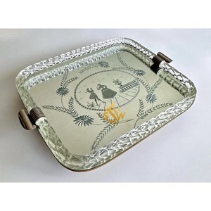 Bandeja DE SERVICIO DE METAL Bandeja decorativa de diseño de regalo para el hogar de alta calidad Forma cuadrada Hogar y restaurante de gran tamaño a precio barato - Product Image 2