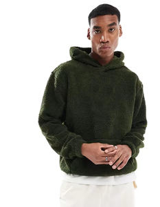 Pull à capuche thermique 100% coton avec fermeture éclair sur mesure Sherpa Fleece Hoodies sweat pour hommes prix de gros fausse fourrure - Product Image 5