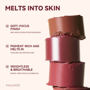 MAANGE Barra de Rubor Cremosa en 13 Colores, Multiusos y Modulable, Rubor Natural para Maquillaje Facial, Venta al Por Mayor Sin Personalización - Product Image 4