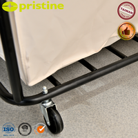Chariot à linge pliable moderne 400L en acier avec roues, noir, pour rangement domestique, Taiwan Princeton BN170