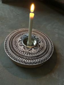 Portavelas de Mandala de Madera Hecho a Mano: Decoración del Hogar India - Product Image 2