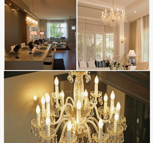 Bombilla LED C37 Forma de Vela 3W/5W/6W/7W/8W/9W Luz Fría/Blanca 6500K Casquillo Grande E27 Paquete de 6 Unidades Don Feliz - Product Image 3