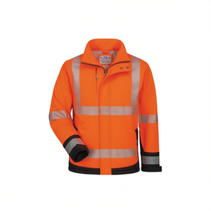 เสื้อแจ็คเก็ตซอฟต์เชลล์แบบมองเห็นได้ชัดเจนของลูคัส ไซส์ L สีส้ม/ดำ พร้อมสติ๊กเกอร์สะท้อนแสงและไฟจาก ELYSEE - Product Image 2