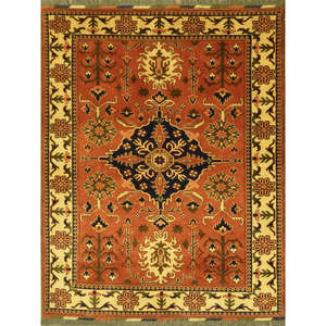 Tapis afghan noué à la main, unique en son genre, 5'3 x 6'9 Afg06 - Product Image 1