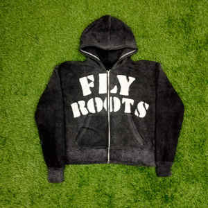 Applique de haute qualité en détresse broderie Patch Vintage soleil fané lourd 600gsm pierre lavé à l'acide fermeture éclair à capuche - Product Image 1