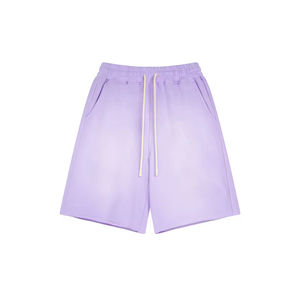 กางเกงขาสั้นโอเวอร์ไซส์ผ้าคอตตอนปักลายวินเทจผ้า100% สำหรับผู้ชายชุดออกกำลังกายในยิมออกแบบได้ตามต้องการ - Product Image 2