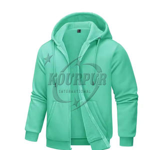 เสื้อฮู้ดผ้าฟลีซระบายอากาศสำหรับผู้ชายเสื้อฮู้ดแบบสวมหัวผ้าฝ้าย100% กำหนดสีและโลโก้ได้ตามต้องการสำหรับฤดูหนาว - Product Image 4