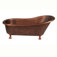 Baignoire en métal galvanisé à bas prix, faite à la main, avec accoudoirs inclus, design moderne, vidange automatique, portable
