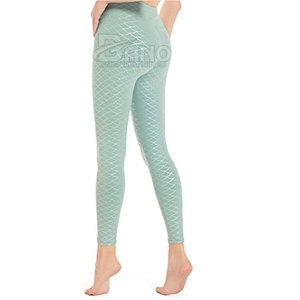 Best Selling Women's High Waist Workout <b>Leggings</b> Spandex/Polyester Breathable <b>Knitted</b> Fabric Customized Colors Logo OEM Service - Product Image 2