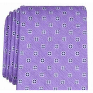 Cravatta Classica Floreale da Uomo in Seta e Poliestere Viola, Taglia Standard, Logo Personalizzato per Occasioni Casual e Formali, Confezionata in Scatola Regalo - Product Image 2