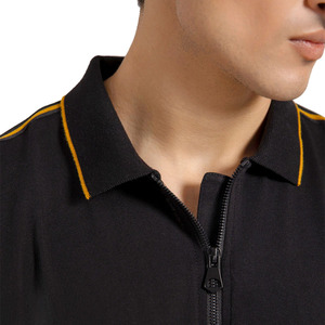 เสื้อโปโลสีดำสำหรับผู้ชายเสื้อโปโลคอปกและแขนเสื้อแบบลำลอง - Product Image 2