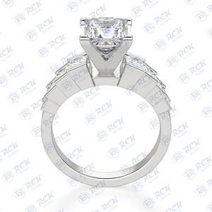 3.00 CTW <b>Princess</b> Cut Solitaire Moissanite Ring for Women Accented Anniversary & <b>Birthday</b> Gift Band Love Ring Band - Product Image 2