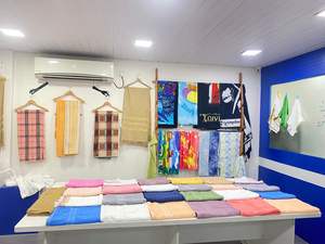 Serviettes de plage de golf imprimées avec logo personnalisé, motifs unis en jacquard uni, serviettes de bain en coton tissé, motifs de rouleaux ronds, cadeau à utiliser en cuisine - Product Image 2