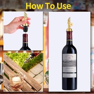<span class=keywords><strong>Verseur</strong></span> en acier inoxydable noir avec <span class=keywords><strong>bouchon</strong></span> anti-poussière pour vin Verseurs de vin d'huile d'olive pour bar de fête de cuisine barman utilisant un <span class=keywords><strong>verseur</strong></span> - Product Image 5