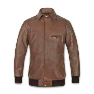 Chaqueta de piel de calle con logotipo bordado de fabricante personalizado chaqueta de invierno de cuero genuino de vaca personalizada para hombre - Product Image 6