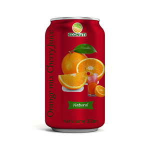 เครื่องดื่มอัดลมรสเชอร์รี่ผสมส้ม330มล. ทรงเพรียวบางผลิตจากโรงงาน - Product Image 4