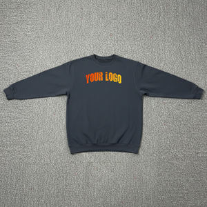 Sweat-shirts pour hommes de qualité supérieure, style hip-hop, en molleton 100% coton, à épaules tombantes, couleur unie, col rond, poids lourd, sur mesure - Product Image 1