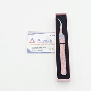 Type de courbe professionnelle papier enduit de haute qualité en acier inoxydable diamant pince à épiler Extension de cils Logo personnalisé durable - Product Image 5