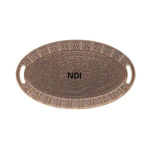 Servidor de Pizza de Resina con Acabado de Madera de Nogal, Estilo Único, para Servir Café, Té o Jugo, Servidor de Aperitivos - Product Image 2