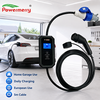 Chargeur EV portable 7 kW 32 A Type 2 monophasé 230 Vca 50 Hz IP67 avec câble de 5 m pour applications de charge domestique et de garage en Europe