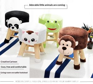 Taburete Infantil de Tela de Franela con Diseño de Dibujos Animados, Patas de Madera Maciza, Estilo Moderno y Simple, Suministrado Directamente por un Fabricante de Renombre - Product Image 6