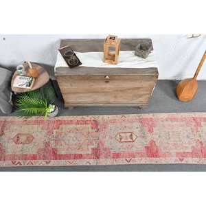 Tapis turc vintage de grande surface 21x123 pieds, fait à la main, beige, rose, patchwork, laine, latex, abstrait rectangulaire pour adolescents - Product Image 5