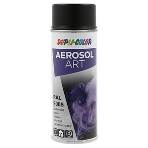 Peinture aérosol artistique DUPLI-COLOR 400 ml Noir profond finition satinée RAL 9005 en bombe colorée - Product Image 1