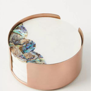 ชุดม็อบวัสดุหินอ่อนโครงเหล็กจานรองแก้วทำด้วยมือ4ชิ้นเครื่องใช้บนโต๊ะรับประทานอาหารสำหรับบ้านและโรงแรม - Product Image 1