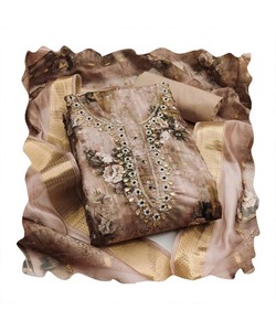 Costume Salwar de luxe de Dubaï pour femmes en style de broderie ouverte classique Hijabs élégants en satin de fête Hijabs en coton au sol mode - Product Image 4