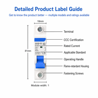 Disjoncteur miniature modulaire CHINT NXB-63 3P (MCB) en cuivre, capacité de coupure 6 kA, 230 V, boîtier compact, montage sur rail DIN, sécurité