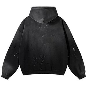 Sudadera con Capucha de Inyección de Tinta de 460g, Nueva Colección 2025, Cambio Gradual de Color, Ropa de Alta Calidad, Estilo Retro Americano, Uso Diario Informal - Product Image 3