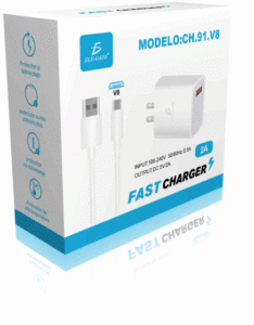 Caricabatterie Rapido per Cellulare Android 5V 2A con Cavo Micro V8 e Adattatori QC2.0 per Telefoni e Auricolari, Disponibile con Spina US/JP/EU - Product Image 5